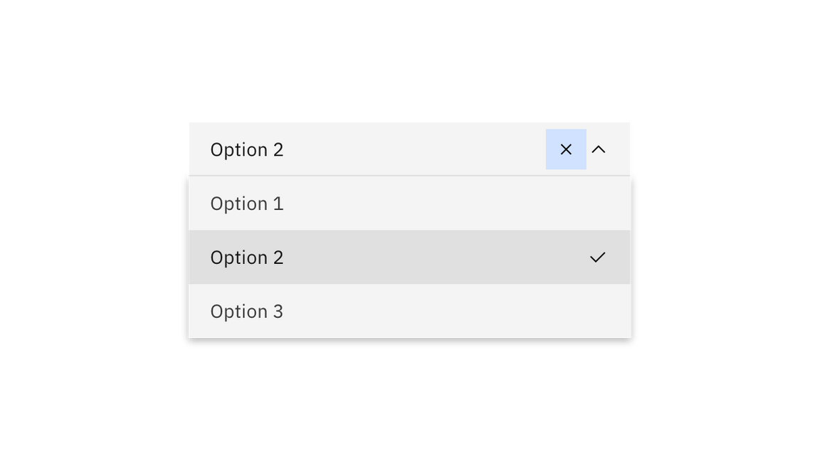 Combobox and filterable dropdown clear click target.